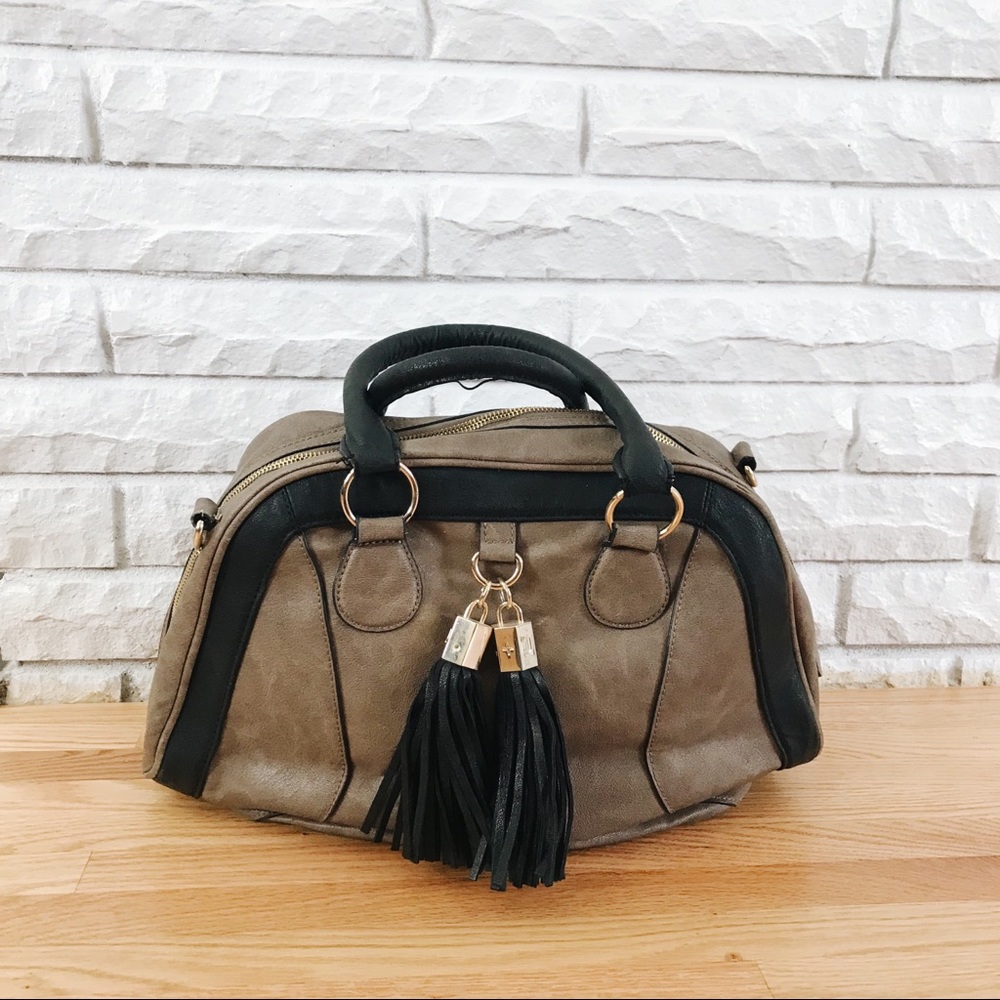 Tan and Black Purse